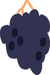 Ripe bunch of grapes vector illustration