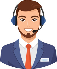 customer service representative vektör çizimi 