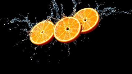 Vibrant Orange Slices Mockup A Splash of Freshness