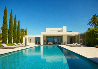 Fototapeta premium luxury swimming pool