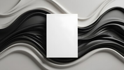 Abstract Monochrome Liquid Flow with Blank Space for Text or Logo