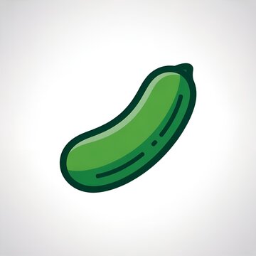 Illustration of green bean isolated on fully white background 