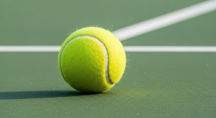 Tennis ball on court