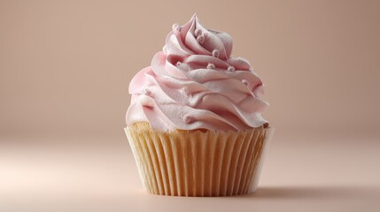 cupcake with pink icing
