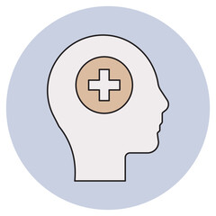 Mental Health Icon, Mind Care, Brain Calm, Mental Support, Inner Strength, Headspace, Thought Balance, Mind Reset, Peace Within, Emotional Health, Mental Focus, Clarity, Self-Awareness, vector