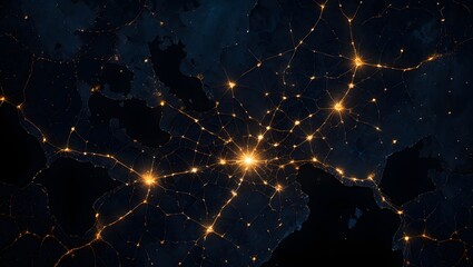 Abstract Network Connection - Global Connectivity Concept