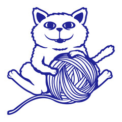 Cat ball wool thread ball of wool sewing knitting
