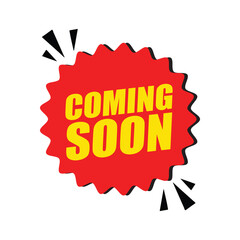 Coming Soon Banner – Vector Announcement Label for Promotions, Events, and Launches