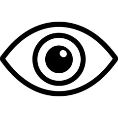 Human eye outline icon vector