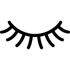 Fototapeta premium Eyelashes outline icon vector