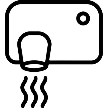 recommend clip art: Hand dryer outline icon vector