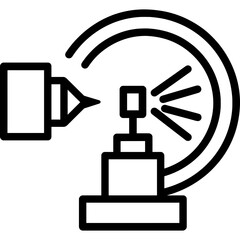 Obraz premium X-ray diffractometer outline icon vector
