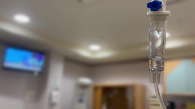 An IV Drip in a maternity Ward Suite for Pitocin or Epidural