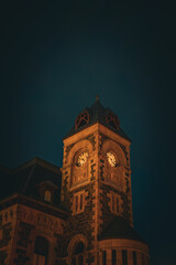 clock tower in the night