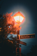 street lamp in the night