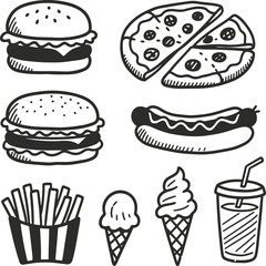 Fast Food Doodle Set

