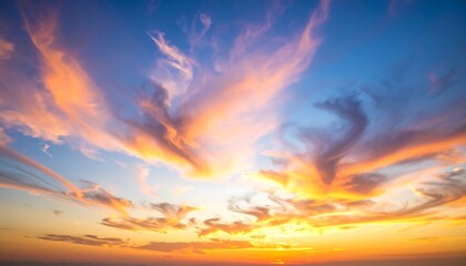 Dramatic sunset sky