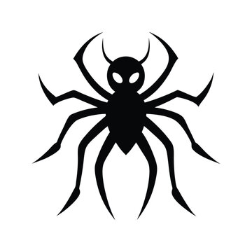 Insect silhouette vector illustration of a webspinner.