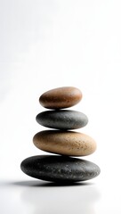 Fototapeta premium Stacked Stones - Zen Piles for Mindfulness and Balance
