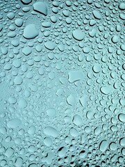 Water drops on blue background
