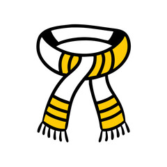 Obraz premium cozy red scarf with striped pattern isolated .svg