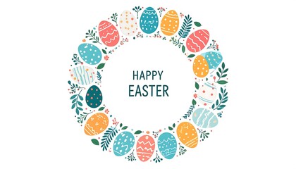 Easter eggs in a wreath