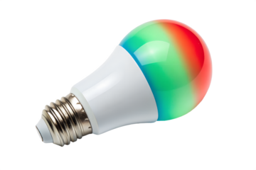 Colorful LED Light Bulb Energy Efficient Lighting for Modern Homes and Creative Visuals with Unique Gradient Design