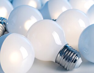 LED light bulbs in close-up
