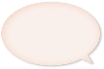 縁が濃いグラデーションのついた、楕円形のピンクのふきだし。