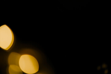 Golden Bokeh Elegant Black Background 