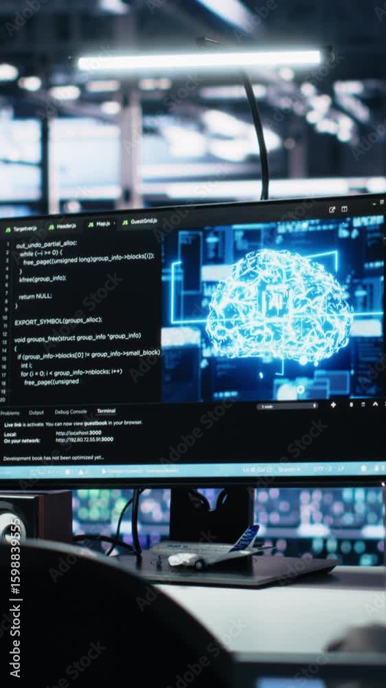 Poster vertical video computers in data center supporting ai training workflows and automated infrastructur