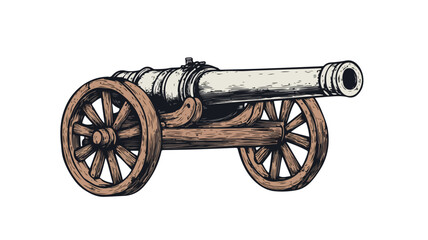 Vintage Engraving Illustration of Old Building Facade in Color, Raster Artwork for Designers