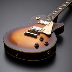 Electric guitar, angled shot, warm tone