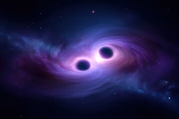Two Black Holes In A Cosmic Whirlpool