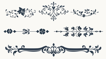 Elegant Caligraphic Ornaments and Decorative Borders for Creative Designs