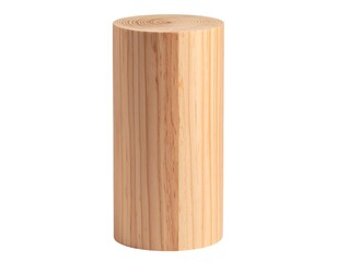 Light-colored wood cylinder