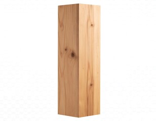 Light-colored wooden corner post