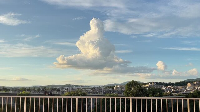 夏の日の空の積乱雲