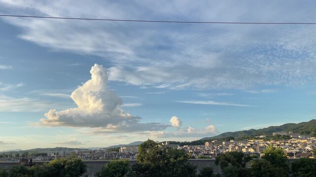 夏の日の空の積乱雲