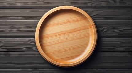wooden plate on wooden table