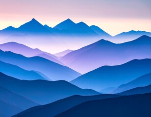 Obraz premium Misty mountain range