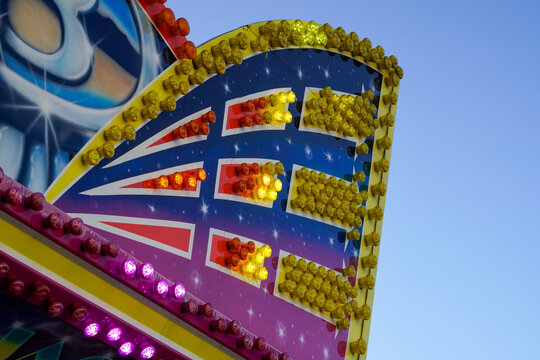 Porthcawl fair and seafront in Bridgend, Wales