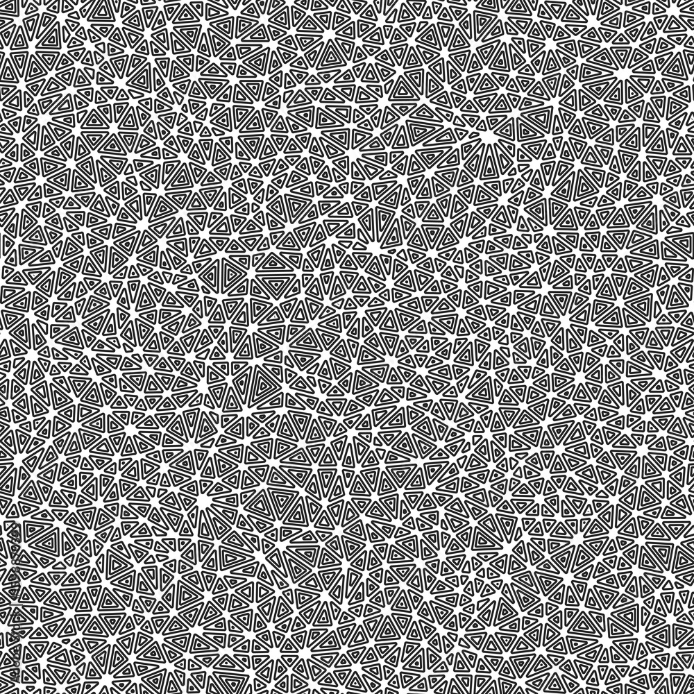 Poster abstract background with mosaic triangle shapes. small triangles size. multiple repeated inner trian