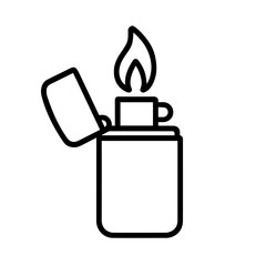 line icon lighter flint vector on white background
Vector line icon on white background