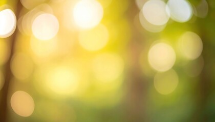 Obraz premium Abstract Bokeh: Golden light filters through leaves in a soft focus.