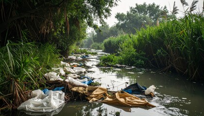 Pollution and Environmental Degradation in a Natural Waterway