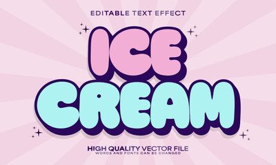 Candy text effect, editable text effect and sugar 3d font style bold shadow retro poster design