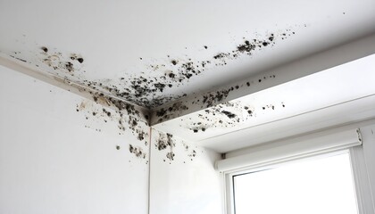 Moldy ceiling corner