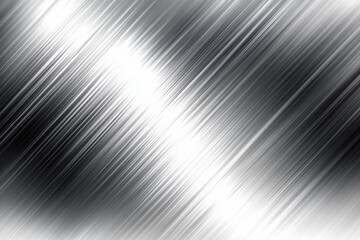 Diagonal gray and white shiny metal brush texture. Abstract silver brushed metal background for surface pattern or wallpaper.