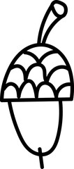 Acorn Outline Drawing